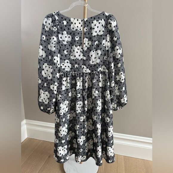 Anthropologie Jane Textured Floral Babydoll Dress – Size 2 - Picture 4 of 7